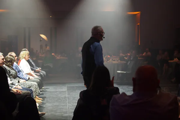 Gerard V speaking at a professional conference